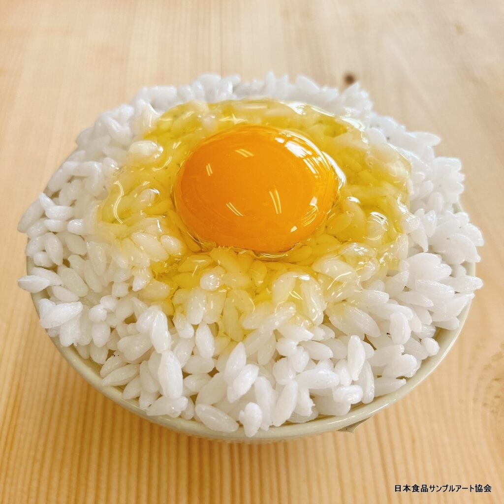 食品サンプル　卵かけご飯